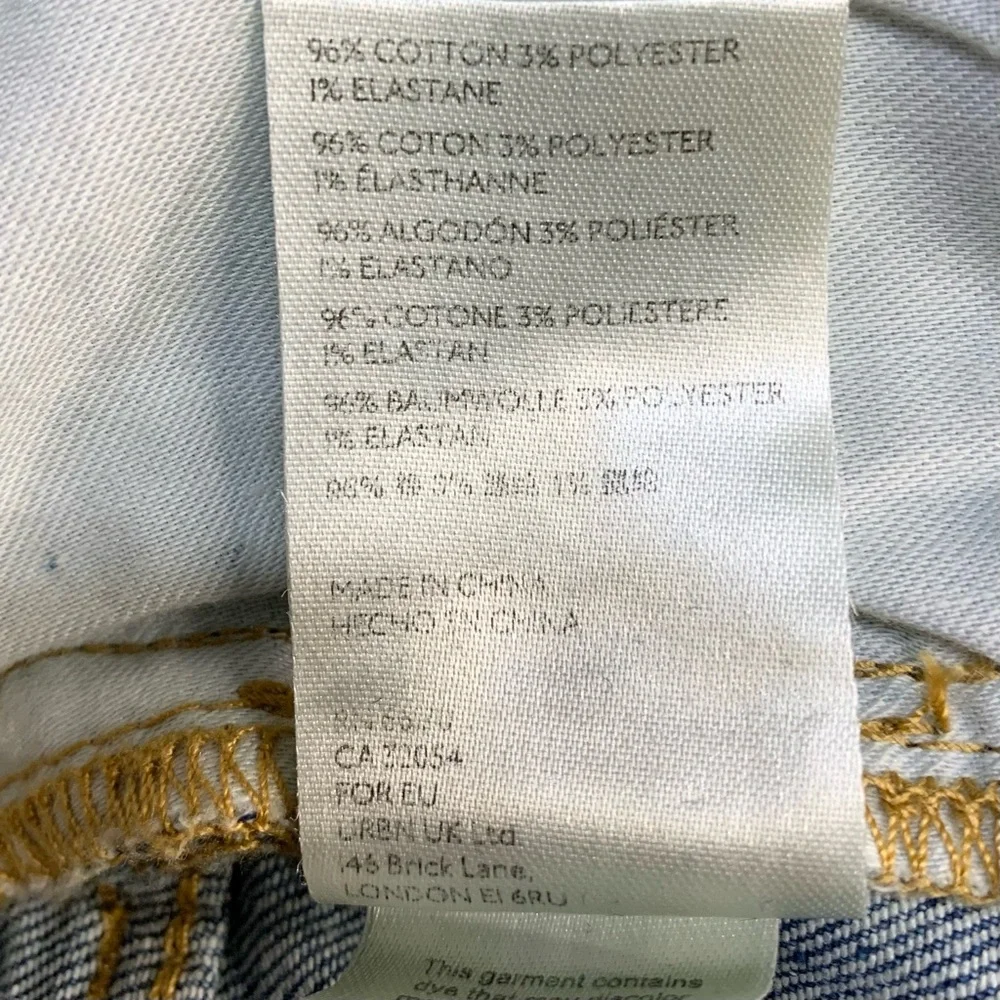 Pilcro~Anthropolgie~NWT~Womens Slim Boyfriend Medium Wash Distressed Jeans~Sz 26 - Picture 15 of 15